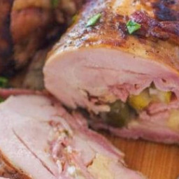 Smoked Stuffed Chicken Thighs {with cheese and ham}