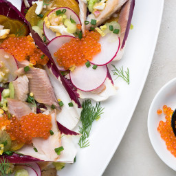 Smoked Trout and Beet Salad With Pink Caviar