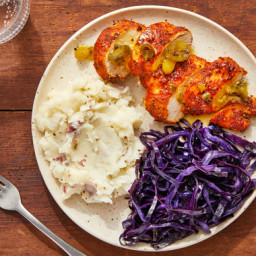 Smoky Chicken & Brown Butter-Orange Sauce with Sautéed Cabbage & Ma