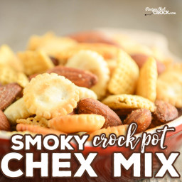 Smoky Crock Pot Chex Mix