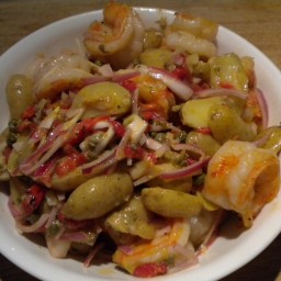 Smoky Skillet Shrimp with Spanish Potato Salad 