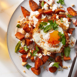 Smoky Sweet Potatoes With Eggs and Almonds