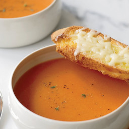 Smoky Tomato Soup with Gruyère Toasts