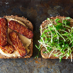 Smoky Tempeh and Hummus Sandwiches