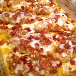 Smothered Chicken and Cheesy Potato Casserole