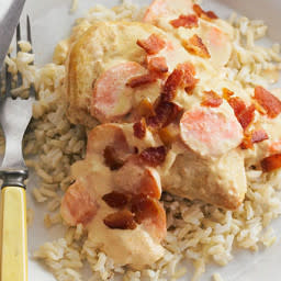 Smothered Chicken with Brown Rice