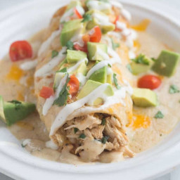 Smothered Ranch Chicken Burritos