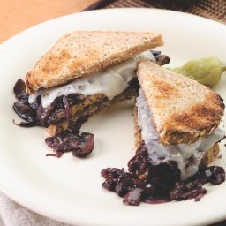 Smothered Tempeh Sandwich