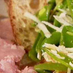 Snap Peas with Pancetta and Parmesan