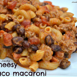 (sneaky) Cheesy Taco Macaroni