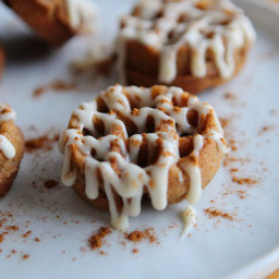 Snickerdoodle Waffle Cookies with Cream Cheese Glaze