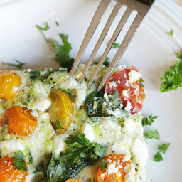 So Good You Will Forget It’s Healthy: Spinach Pesto Feta Egg Casserole