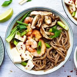 Soba Noodle-Mushroom Soup
