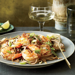 Soba Noodles with Grilled Shrimp and Cilantro