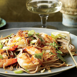 Soba Noodles with Grilled Shrimp and Cilantro