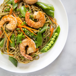Soba Noodles with Shrimp & Snap Peas