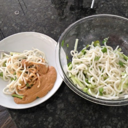 Soba Noodles with Spicy Tofu Peanut Sauce