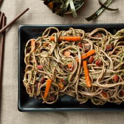 Soba Noodles with Swiss Chard–Miso Pesto