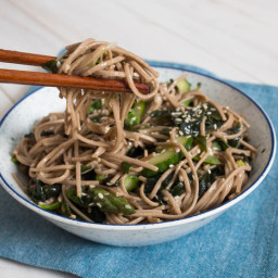 Soba Salad With Seaweed, Cucumbers, and Asparagus