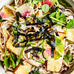 Soba with Tofu and Miso-Mustard Dressing