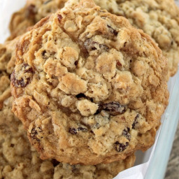 Soft and Chewy Oatmeal Cookies With Raisins and Pecans