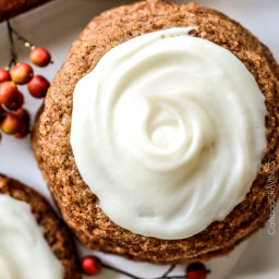 Soft and Chewy Snickerdoodle Gingersnap Cookies with Eggnog Frosting