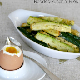 Soft Boiled Egg and Roasted Zucchini Fries