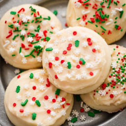 Soft Frosted Eggnog Cookies