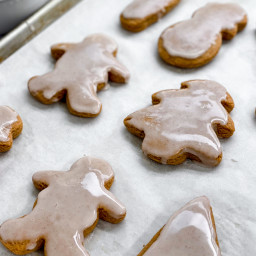 Soft Gingerbread Cookies with Cinnamon Icing