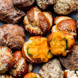 Soft Pretzel Knots (With Various Toppings)