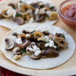 Soft Tacos with Mushrooms, Onion, and Chipotle Chile