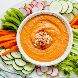 Sonoran Desert Tepary Bean and Roasted Red Pepper Hummus