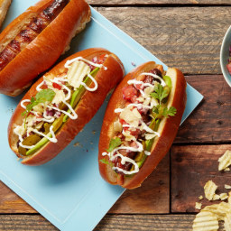 Sonoran Hot Dogs with Bacon, Pico de Gallo, and Avocado