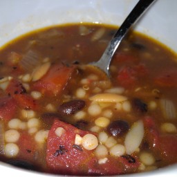 Soup- Black Bean with Israeli Couscous