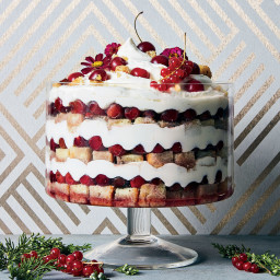 Sour Cherry–Cheesecake Trifle with Black Pepper and Saba