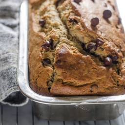 Sourdough Discard Banana Bread with Chocolate Chips: Buttered Side Up