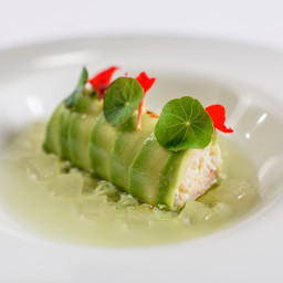 Sous Vide Crab Roulade and Avocado Mousse Recipe