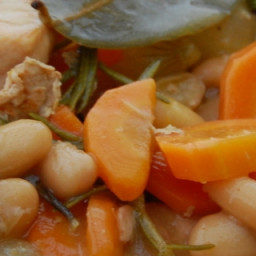 Sous Vide Pork Stew with White Beans and Rosemary