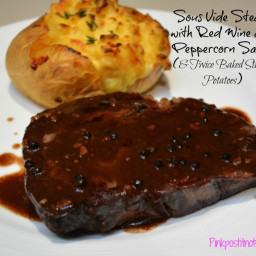 Sous Vide Steaks with Pepper Sauce