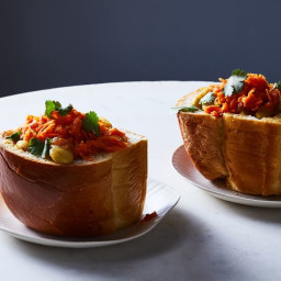 South African Bunny Chow With Butter Beans