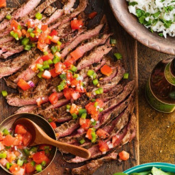South American-style beef with salsa criolla