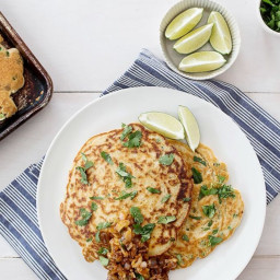 South Indian Coconut Pancakes with Homemade Chutney