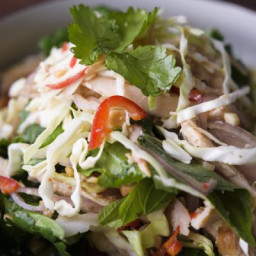 Southeast Asian Chicken Salad with Cashews and Coconut
