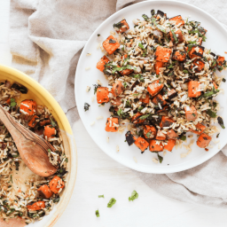 Southeast Asian Herb Rice with Sweet Potato