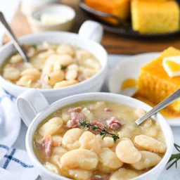 Southern Lima Beans with Ham {Butter Beans}