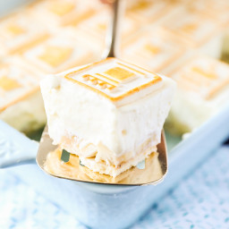Southern Style Banana Pudding with Chessmen Cookies