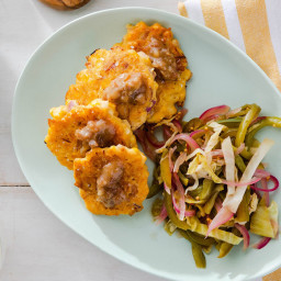 Southern-Style Corn Fritters with Chowchow Slaw & Date Butter