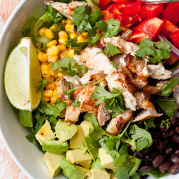 Southwest Chicken Chopped Salad with Chipotle Honey Dressing