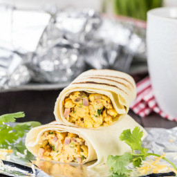 Southwest Make Ahead Breakfast Burritos