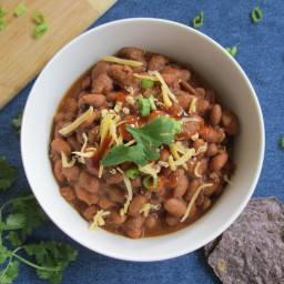Southwest Ranch Style Beans (Crock Pot Pinto Beans Recipe)